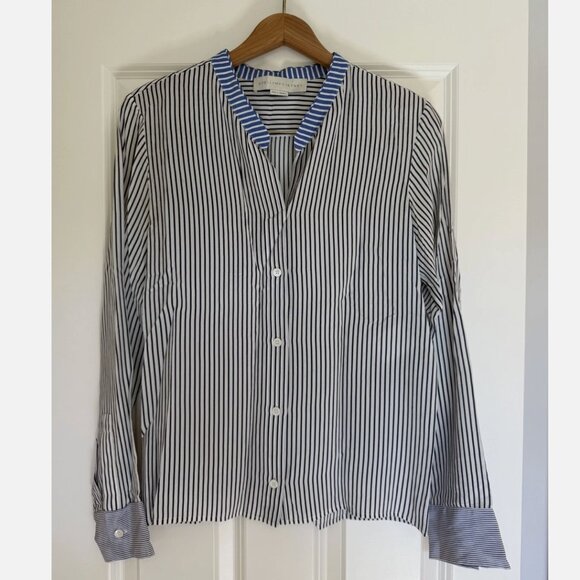 Stella McCartney Tops - Stella McCartney Silk Blue White Stripe Blouse Size 36 Small-Medium